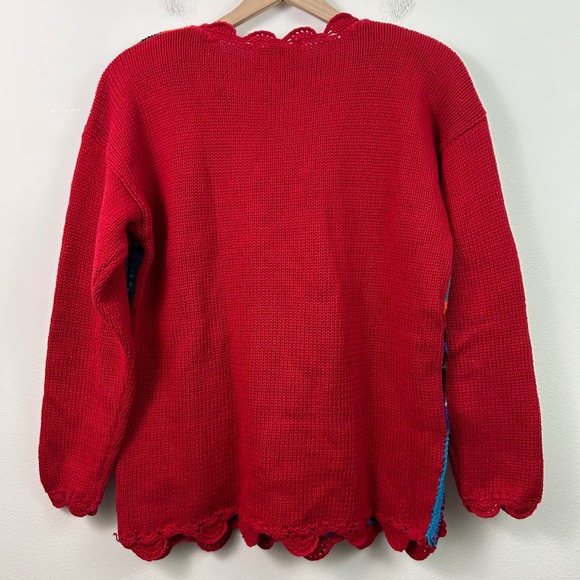 Vintage Womens Casual Corner Knit Sweater 1993 Embroidered Multicolor Size M - Picture 2 of 9